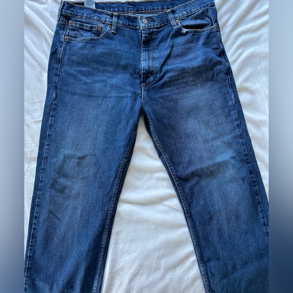 Levi’s Men’s 505 Regular Fit Straight Leg Blue Jeans 40x32 - Picture 4 of 6